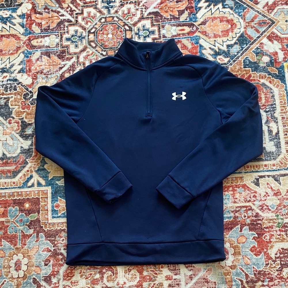 Under Armour Navy Blue Quarter-Zip Sweatshirt